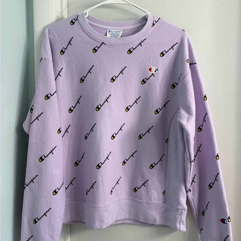 Champion Lavender Reverse Weave Crewneck Sweatshirt